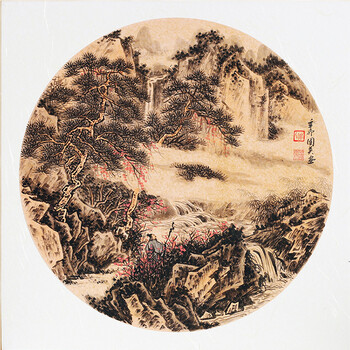 贾国英先生《溪山访友图》当代工笔山水大师 著名画家06拍卖已结束