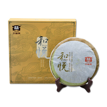 大益普洱茶 生茶 和悦 茶叶礼盒357g/饼