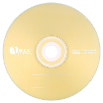 啄木鸟 CD-R 光盘/刻录光盘/空白光盘/刻录碟片/  52速 700M 五彩系列（黄色版面） 桶装50片 刻录盘