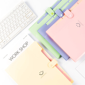 广博（GuangBo）5入文件夹/资料夹/票据收纳袋 爱の微笑单个颜色随机A9038