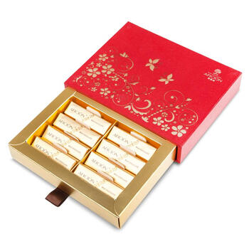 歌斐颂巧克力礼盒 瑞士牌蝶恋花系列 婚庆结婚喜糖 婚庆红/牛奶款/8粒