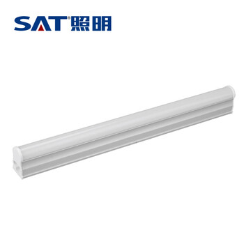 SAT照明无暗区LEDT5灯管灯带一体化日光灯灯糟灯带支架灯具LED灯管灯条照明4W T5LED支架灯4W300mm长 6000K正白光