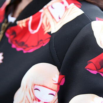 薇拉风2015秋季新款韩版女装棒球服百搭短外套上衣 红色 XL