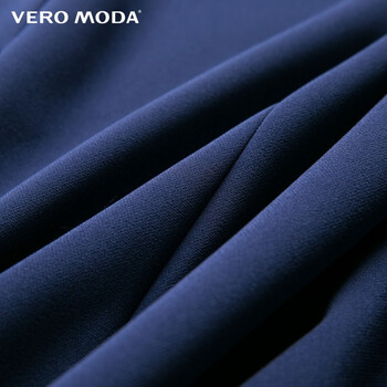 Vero Moda纯色高垂感防皱面料英伦风中长款风衣外套|315321016 031深蓝 165/84A/M
