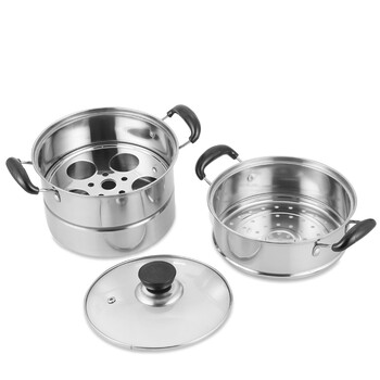 锐友22cm双层加厚迷你小蒸锅汤锅烹饪锅具