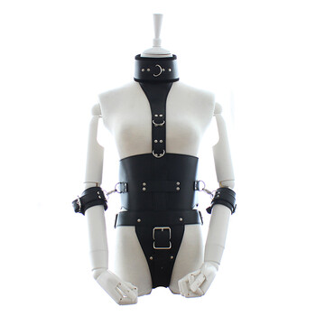 桃色缘角色扮演捆绑束缚带绳衣皮革衣紧缚衣sm情趣用品男女用器具sm