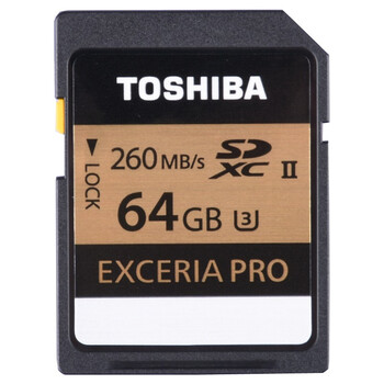 
                                        东芝（TOSHIBA） EXCERIA Pro SDHC存储卡 64G 极至超速 U3/Class10 读260M写240M                