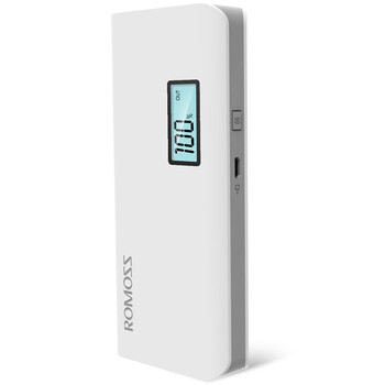 
                                        罗马仕（ROMOSS）10000毫安sense4P轻薄小巧迷你便携LED数显屏高清移动电源充电宝白色 适用于苹果华为小米                