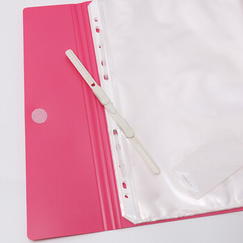 齐心(Comix) A3活页袋 11孔白条横入式资料袋  20页装 EH450 透明