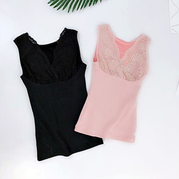 冬季低领加绒加厚保暖背心内衣塑身美体12-23-015