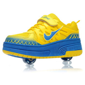 暴走鞋男童单轮自动隐形开关成人暴走鞋冬款女童鞋儿童运动轮子鞋