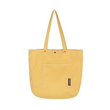 新品原创纯色帆布包女单肩包女包夏韩版大容量手提帆布袋 黄色
