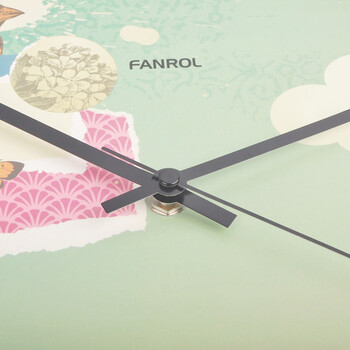 方若FANROL12寸太阳机芯高级静音挂钟 客厅办公时尚圆形挂表 创意简约金属钟表 款式随机19元秒杀