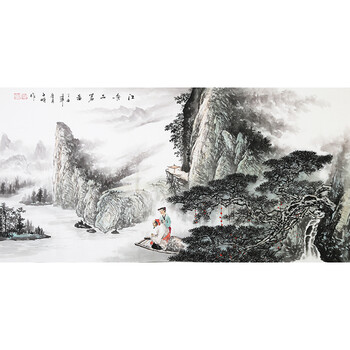 四川美协 吴子明《江舟品茗》