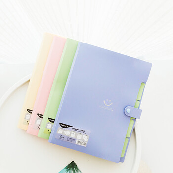 广博（GuangBo）5入文件夹/资料夹/票据收纳袋 爱の微笑单个颜色随机A9038