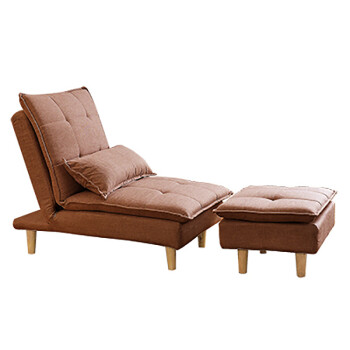 素色房间懒人沙发单人卧室小户型小沙发折叠可拆洗阳台休闲躺椅 咖啡