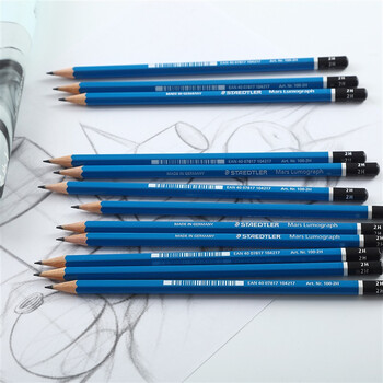 施德楼(STAEDTLER)2H素描铅笔 100经典蓝杆专业美术手绘速写专用初学者考试画画工具12支/盒 施德楼(STAEDTLER)2H素描铅笔 100经典蓝杆专业美术手绘速写专用初学者考试画画工具12支/盒