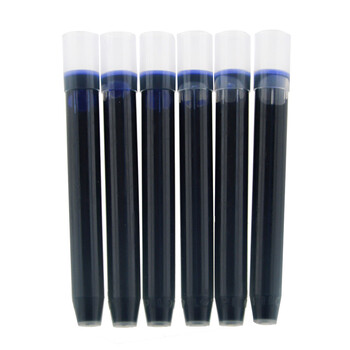 百乐（PILOT）平行钢笔彩色墨胆墨水囊钢笔用非碳素小学生可换墨囊平行墨水胆绘图笔文具 IC-P3-S6-L 蓝色6支装