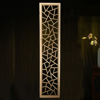 艺品印象 东阳木雕花格 中式花格花窗玄关隔断 客厅实木电视背景墙