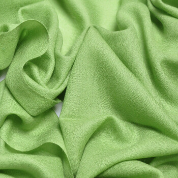 80支纯色防风羊毛围巾女素色羊绒轻薄秋冬保暖披肩 jm/916-27(果绿色)