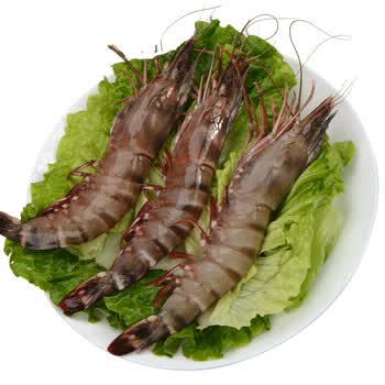大洋世家 原装进口冷冻莫桑比克黑虎虾 2kg 10-20只/盒 火锅食材