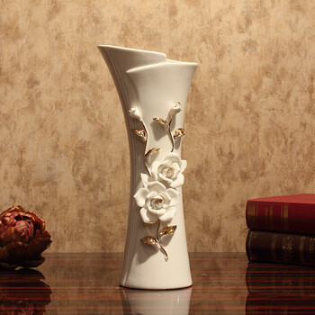 牧牛 现代创意陶瓷花瓶 欧式餐桌客厅摆件 书卷造型花器 酒柜花瓶花艺