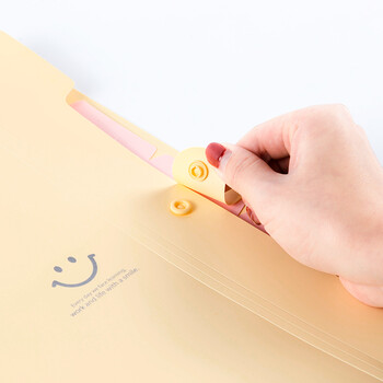 广博（GuangBo）5入文件夹/资料夹/票据收纳袋 爱の微笑单个颜色随机A9038