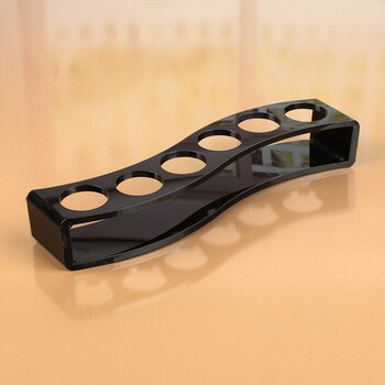 子弹杯杯架套装厚底玻璃白酒杯亚克力酒杯架 s形6孔杯架/单个