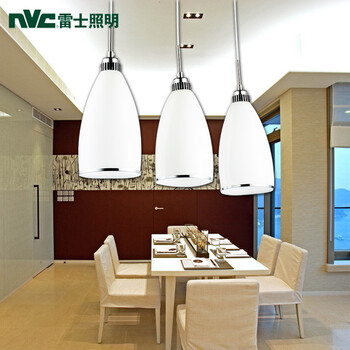 
                                        雷士照明LED吊灯餐厅灯吊线灯三头单头灯具 现代简约创意 配LED3W黄光球泡3只                