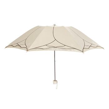 
                                        Adima荷韵系列花瓣伞雨伞女折叠小清新三折晴雨两用伞太阳伞 se061328-1f-6骨卡其色                