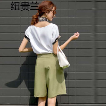 968#实拍2015年夏季新款韩版女装纯色修身T恤时尚休闲短裤2件套装 黑色 L