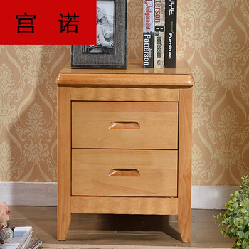 p床头柜实木简约现代中式整装木色榉木色胡桃色白色海棠色储物柜xsn