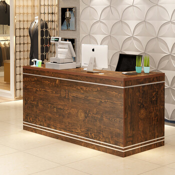 收银台柜台简约现代吧台桌小型转角水果店药店服装店理发店收款台sn