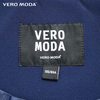 Vero Moda纯色高垂感防皱面料英伦风中长款风衣外套|315321016 031深蓝 165/84A/M