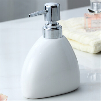 陶瓷洗手液瓶 黑白灰色分装瓶酒店宾馆皂液器乳液瓶子 塑料按压头