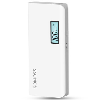 
                                        罗马仕（ROMOSS）10000毫安sense4P轻薄小巧迷你便携LED数显屏高清移动电源充电宝白色 适用于苹果华为小米                