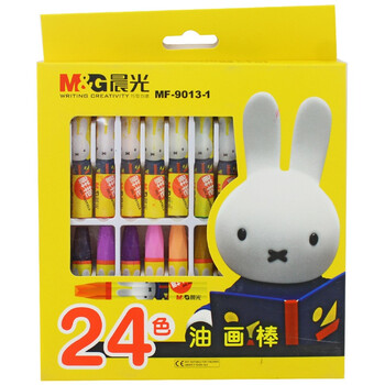 
                                        
                                                            晨光(M&G)文具24色卡通3D六角油画棒 儿童涂鸦绘画笔 米菲系列蜡笔套装 24支/盒MF9013                