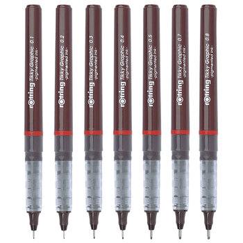 红环（rOtring）针管笔0.5mm 德国专业设计绘图记号笔 高颜值品质 Tikky系列单支装