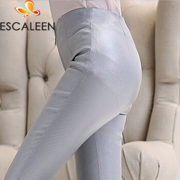 ESCALEEN2016春夏季新款韩版时尚优雅显瘦高腰牛仔阔腿裤女九分裤直筒裤 七天免费试穿 27码.