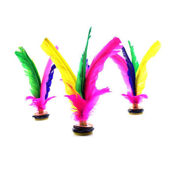 杜威克 毽子大号鹅毛羽毛彩色比赛毽球牛筋底花键儿童毽子15个装 杜威克 毽子大号鹅毛羽毛彩色比赛毽球牛筋底花键儿童毽子15个装