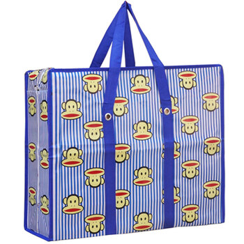 打包袋卡通行李袋子创意家居日用收纳麻袋打包袋 蓝色猴子(加厚版) c