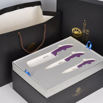 道斯菲尔（DORSIFR BRAND） ABS陶瓷刀创意4件套套装 全能厨房刀具水果刀礼盒 紫色