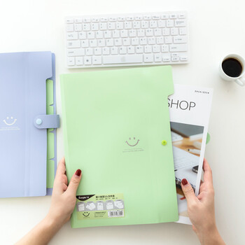 广博（GuangBo）5入文件夹/资料夹/票据收纳袋 爱の微笑单个颜色随机A9038