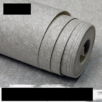 现代简约素色金属灰色电视墙壁纸银灰色褐色无纺布冷色调客厅墙纸 烟