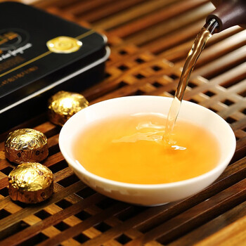 七彩雲南茶叶 普洱茶 生茶 普洱沱茶 糯香小金沱 45g 线下同款