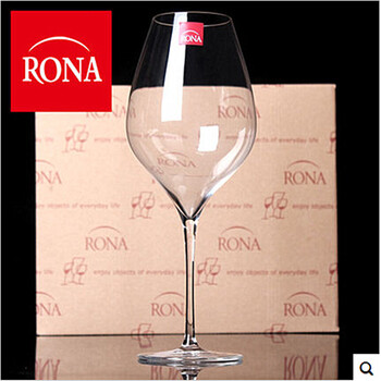 
                                        捷克进口诺纳RONA纯手工吹制 水晶红酒杯 高脚杯 葡萄酒杯62025 单只价480毫升                