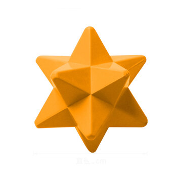 宜特玩具 宠物狗狗猫训练训导磨牙耐咬玩具 天然橡胶多面菱形球 黄色