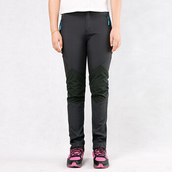 英伦班纳户外软壳冲锋裤 男女抓绒加厚大码防水弹力登山裤子装长裤 深