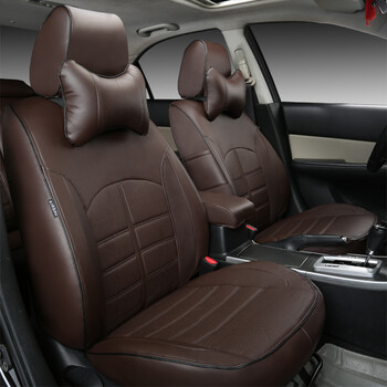 qefh适用于全包牛皮革座椅套汽车坐垫斯柯达晶锐一汽骏派d60启辰d50