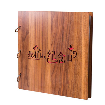 
                                        【京东超市】晟旎尚品 DIY相册大本情侣宝宝影集 自制手工粘贴式纪念册创意礼物品 木质16寸  我们的纪念日                